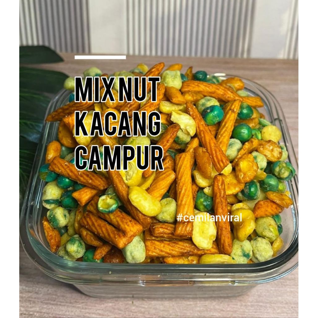 

Cemilan Viral Kacang Campur Mix Nut Snack Makanan Food Asin Renyah Kacang Koro Polong Pang Pang Mixed Nut Jajanan