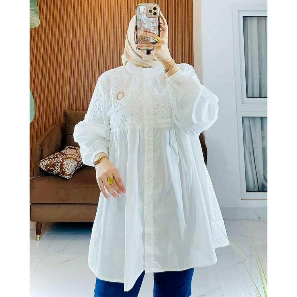 atasan blus winody khusus hitam putih