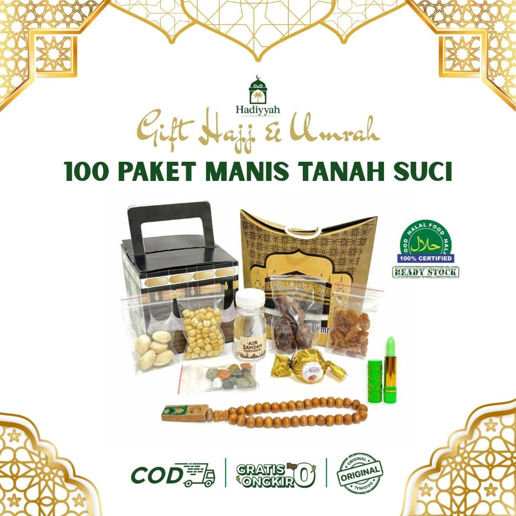 

HADIYYAH Oleh-oleh Haji dan Umroh Paket Manis Tanah Suci Isi 100 Pcs | Oleh-oleh Premium Fresh dan Berkualitas