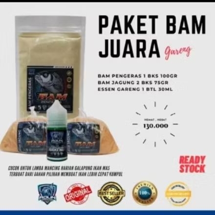 paket juara bam jagung + oplosan Gareng adun mancing original product