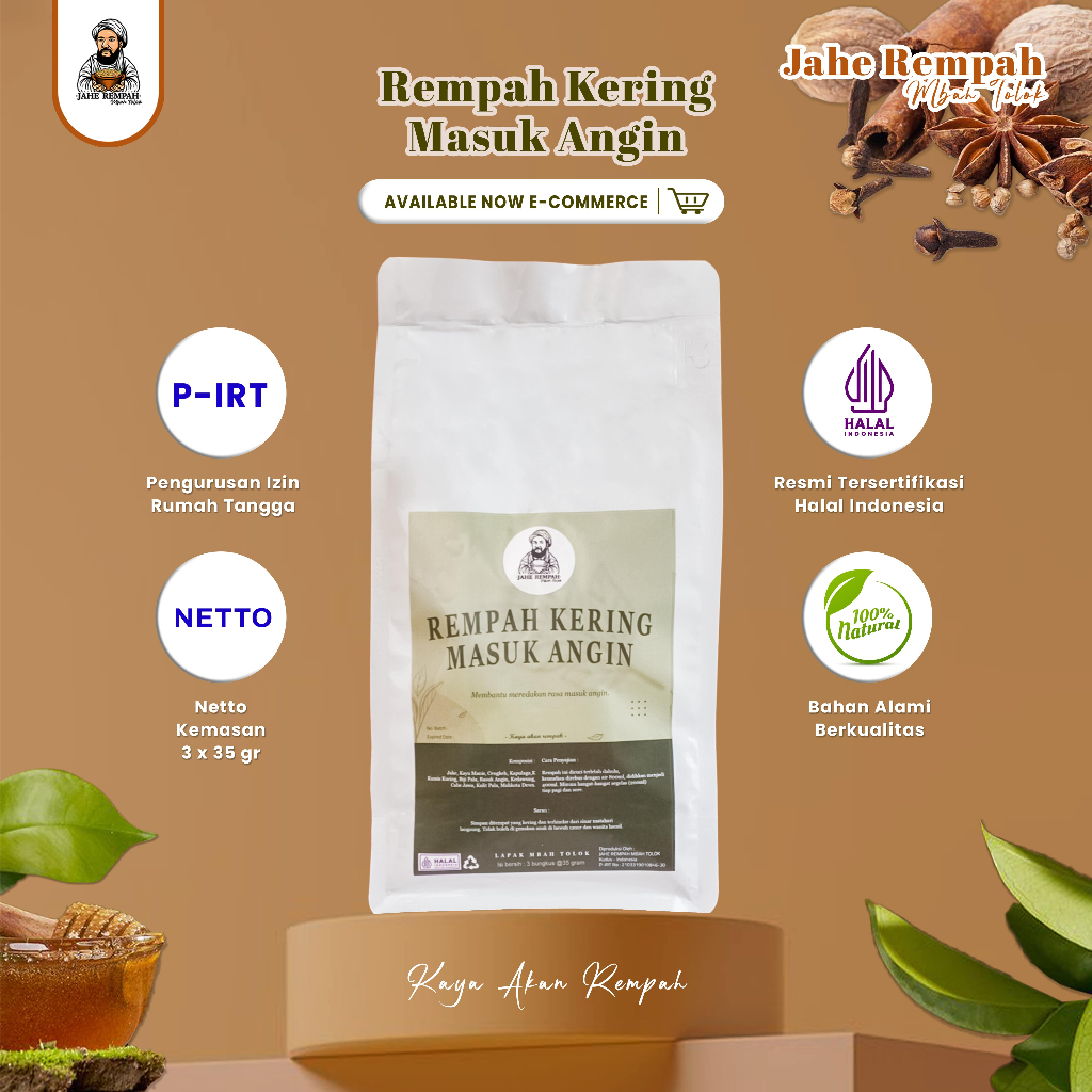 

RACIKAN REMPAH KERING UNTUK MENGATASI MASUK ANGIN DAN GEJALANYA 100% HERBAL RESEP DARI LELUHUR JAWA