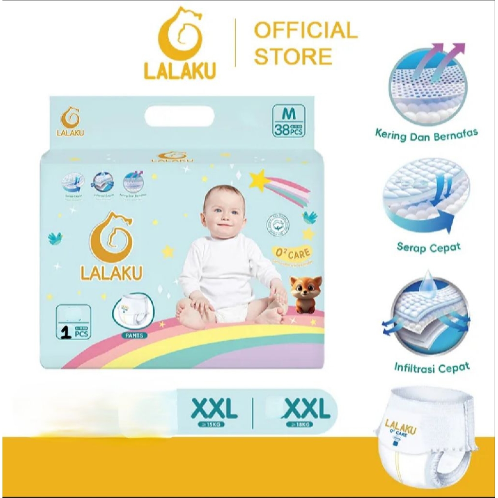 Promo Variasi 2 pcs & 4 pcs lalaku h2 Popok Bayi Tipe Celana 2Xl XXL Repac Pampers Balita Anak Kecil