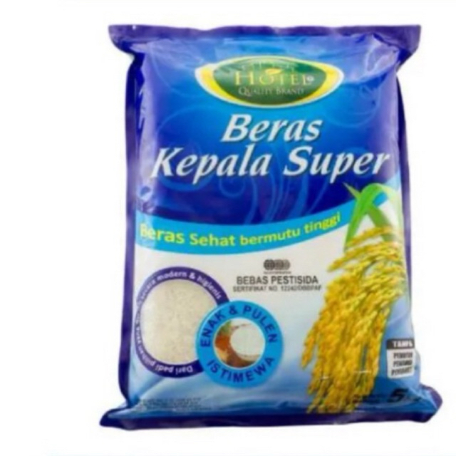 

Hotel Beras Slyp Super 5kg- Beras Hotel Beras Kepala Super 5 Kg