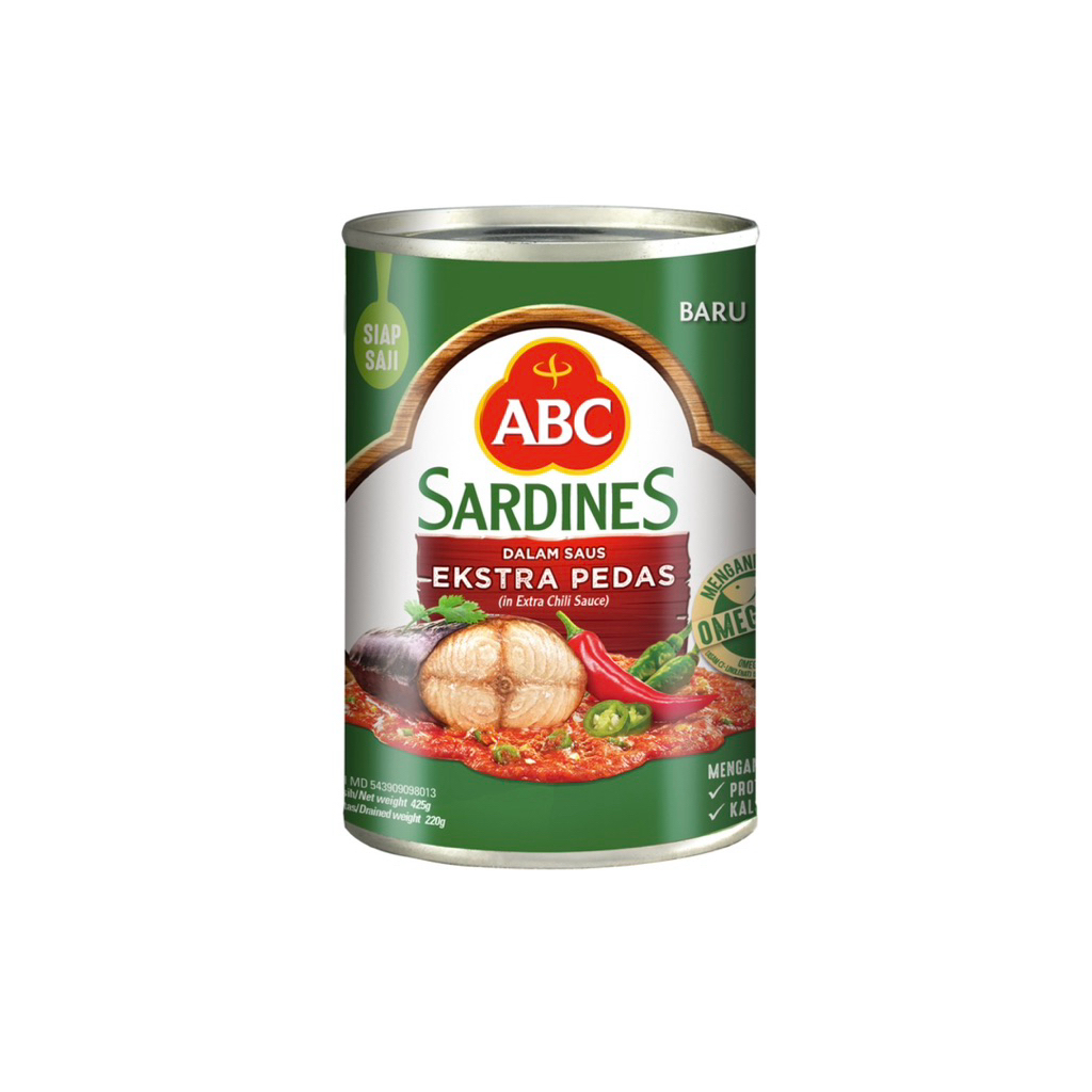 

ABC Sarden Sardines Saus Ekstra Pedas 425 gram