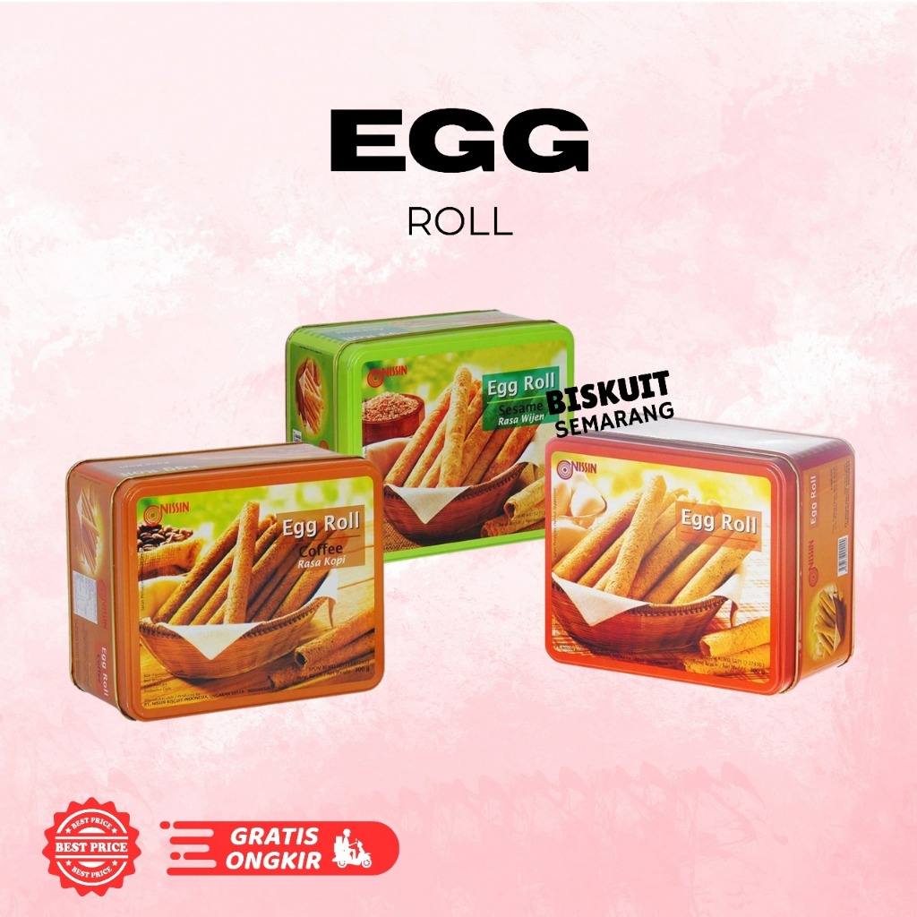Egg Roll Coffee Wijen Sasame Original 300 gr Kaleng Monde Egg Roll Kaleng Aneka Rasa