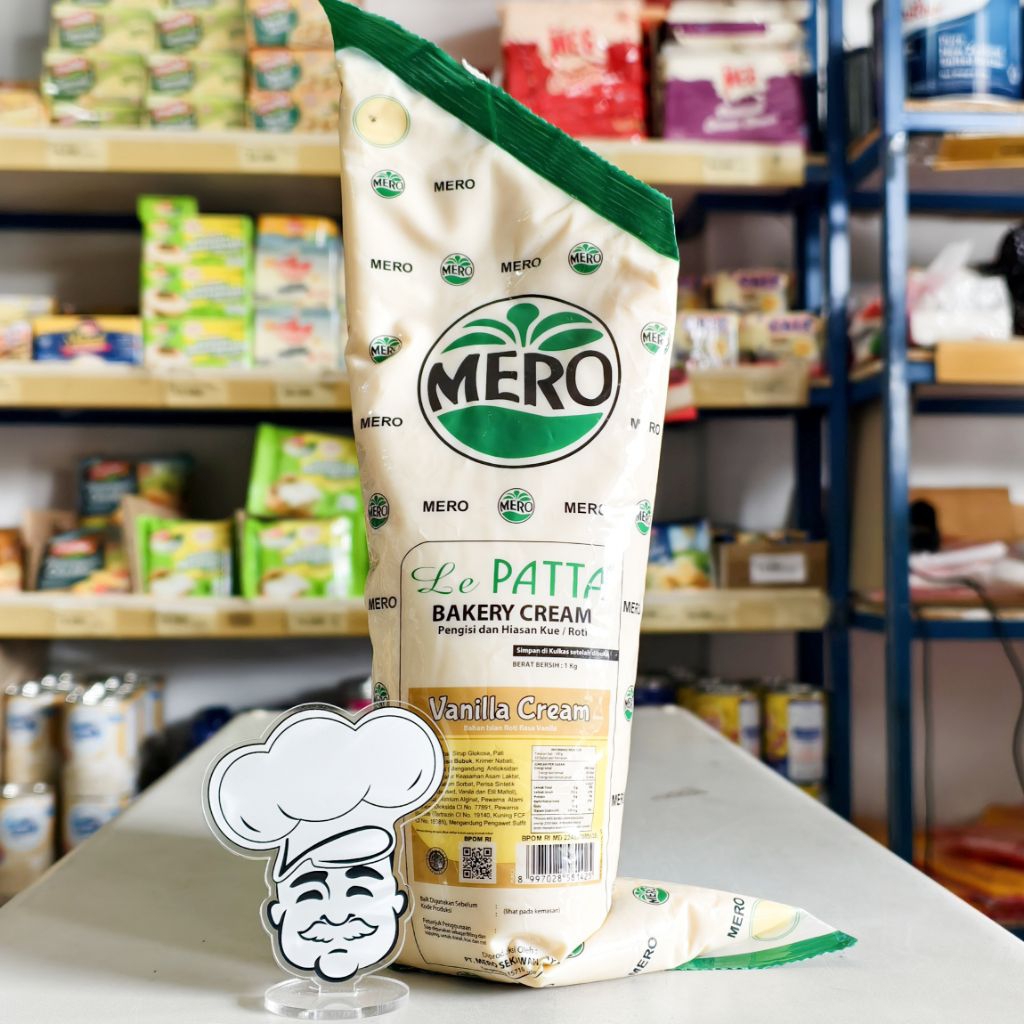 

Le Patta Bakery Cream Vanilla Cream 1Kg / Selai Vanilla / Filling Vanilla 1Kg