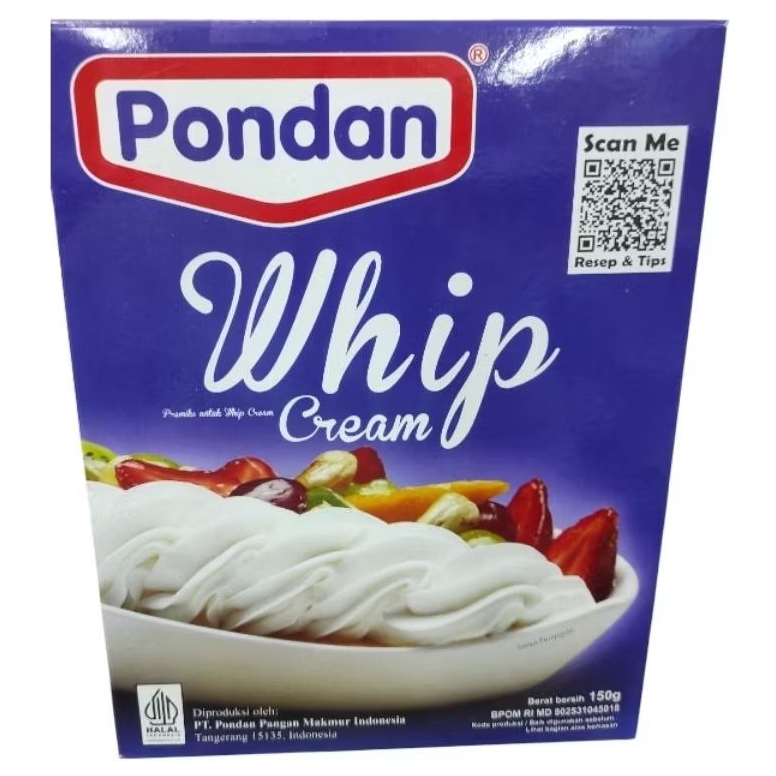 

Pondan Whip Cream kotak 150gr / pouch 100gr