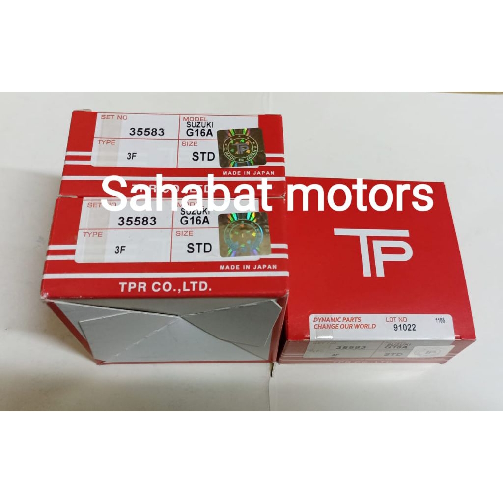 RING PISTON RING SEHER SET SUZUKI FUTURA 1.3 TP JAPAN