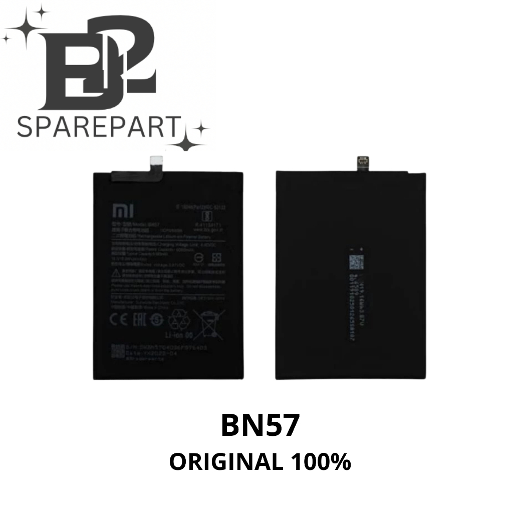 Baterai BN57 Foco X3 Pro, Original Copotan/ORIginal 100% Bawaan HP