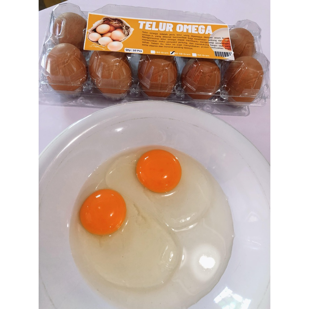 

Telur Omega Grade C/Tray/piring (ukuran Kecil)