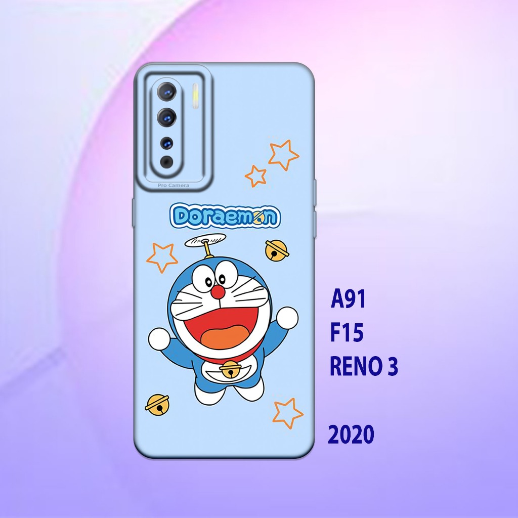 Silikon oppo A91 - oppo F15 - oppo Reno 3 _Casing case Proteksi HP bahan Lentur Tebal Hitam bening