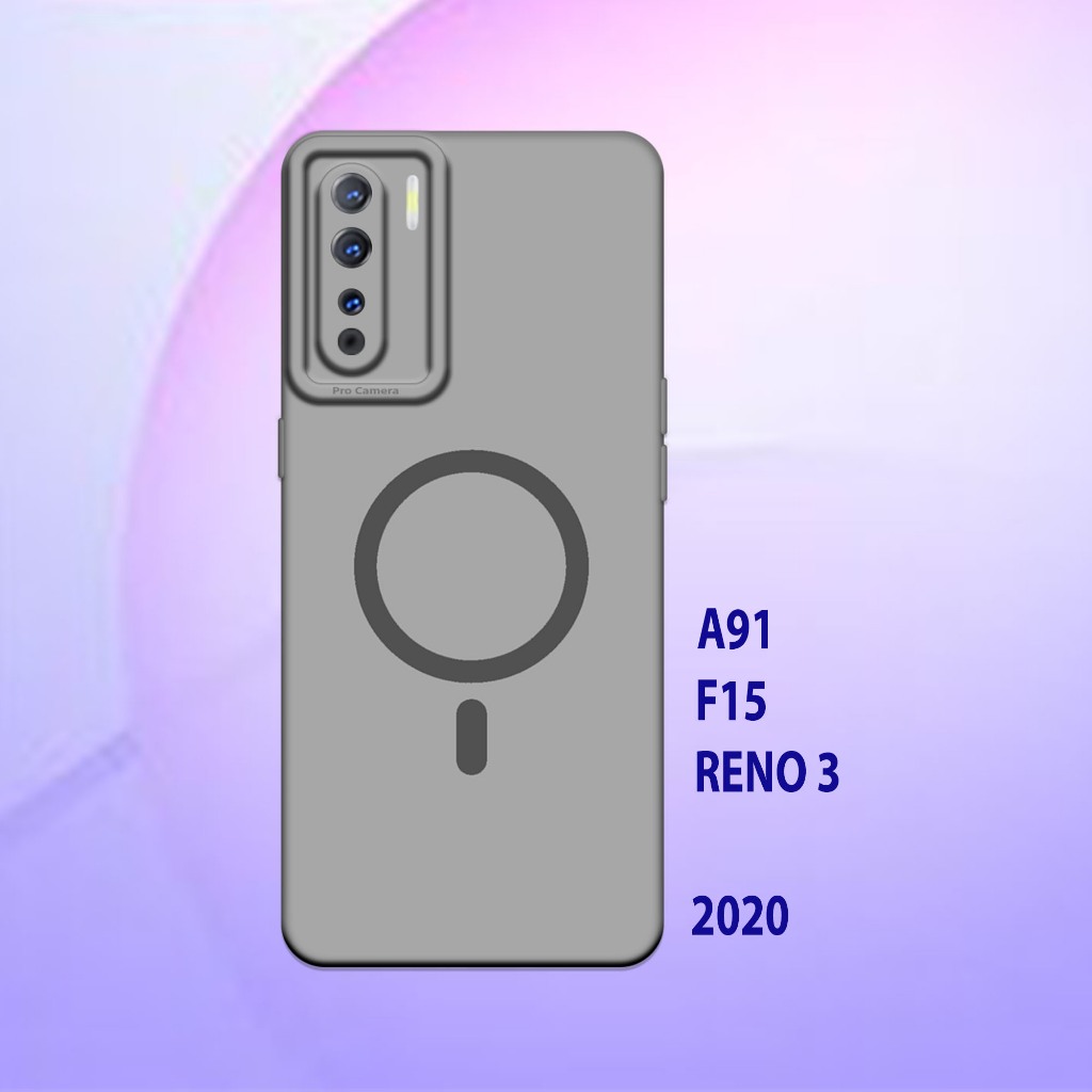 Silikon oppo A91 - oppo F15 - oppo Reno 3 _Casing case Proteksi HP bahan Lentur Tebal  Warna Hitam