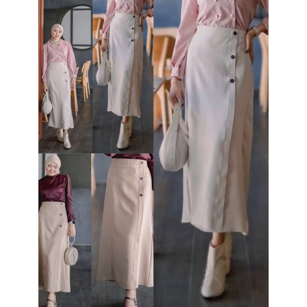 Rok Span Korean Style || Rok Luna Katun Twill Premium || Rok Viral Ootd Kekinian || Luna Skirt Korea