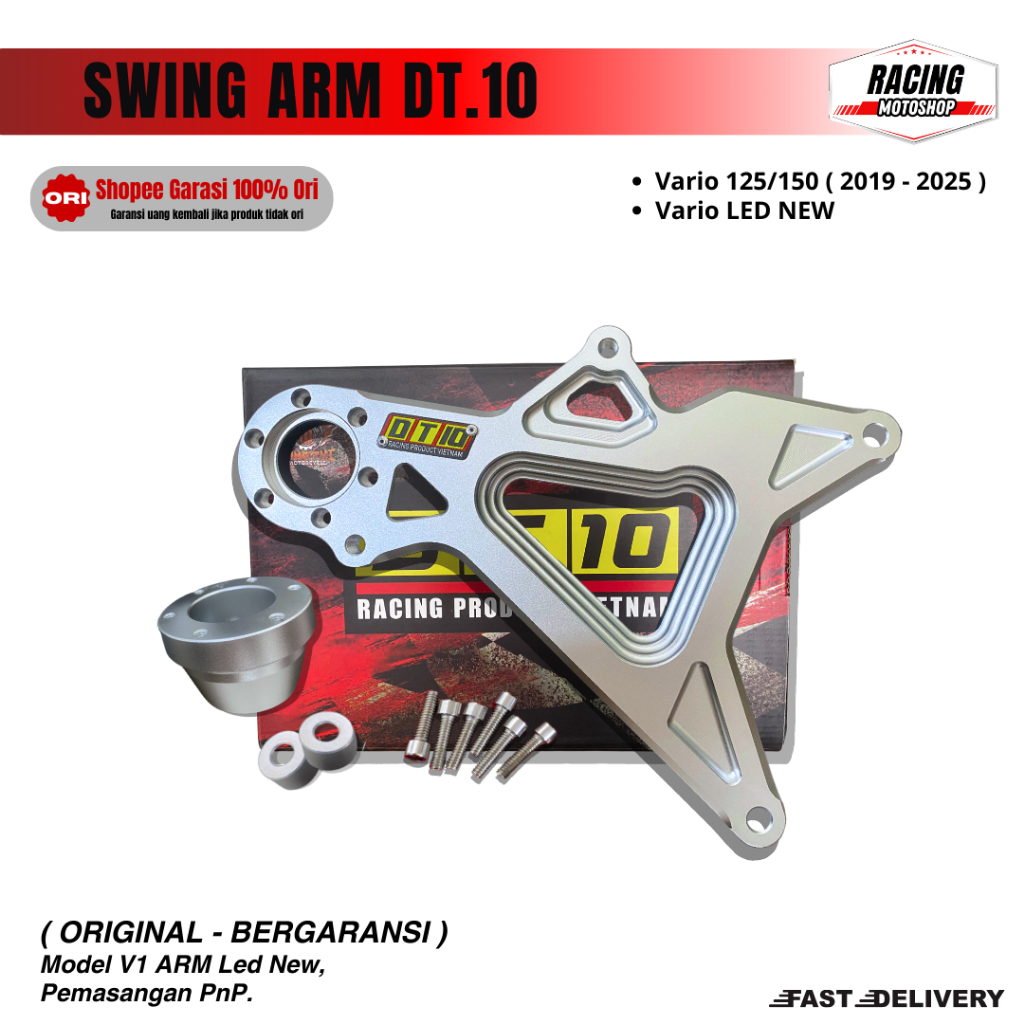 Racing Motoshop Swing Arm DT.10 Vario/Click 125-150 New Original Vietnam SWING ARM CNC DT.10 VIETNAM
