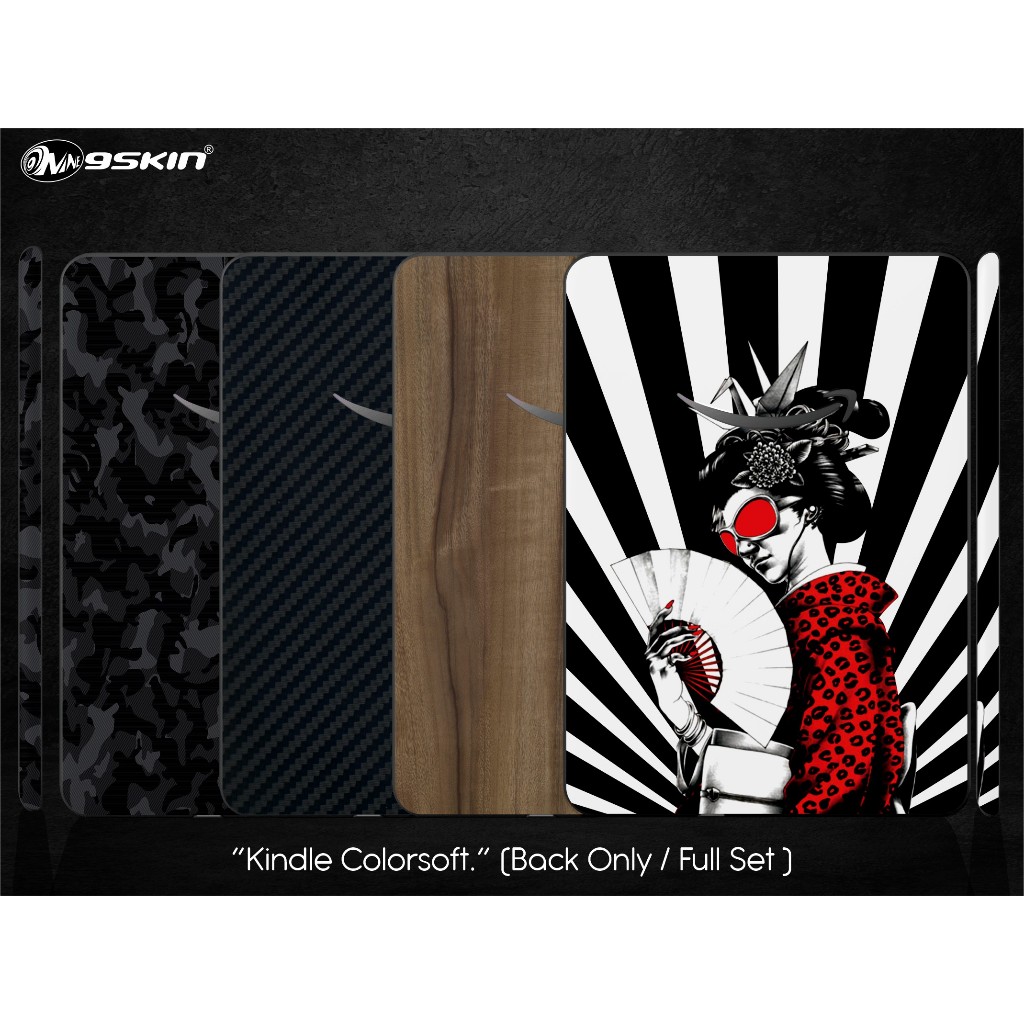 9skin Kindle Colorsoft  Back Case Skin Custom Carbon Leather Special Texture - 3M Texture