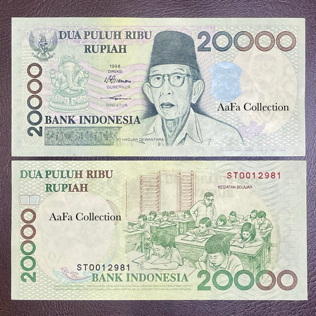 UANG KERTAS KUNO 20 RIBU KI HAJAR DEWANTARA 1998