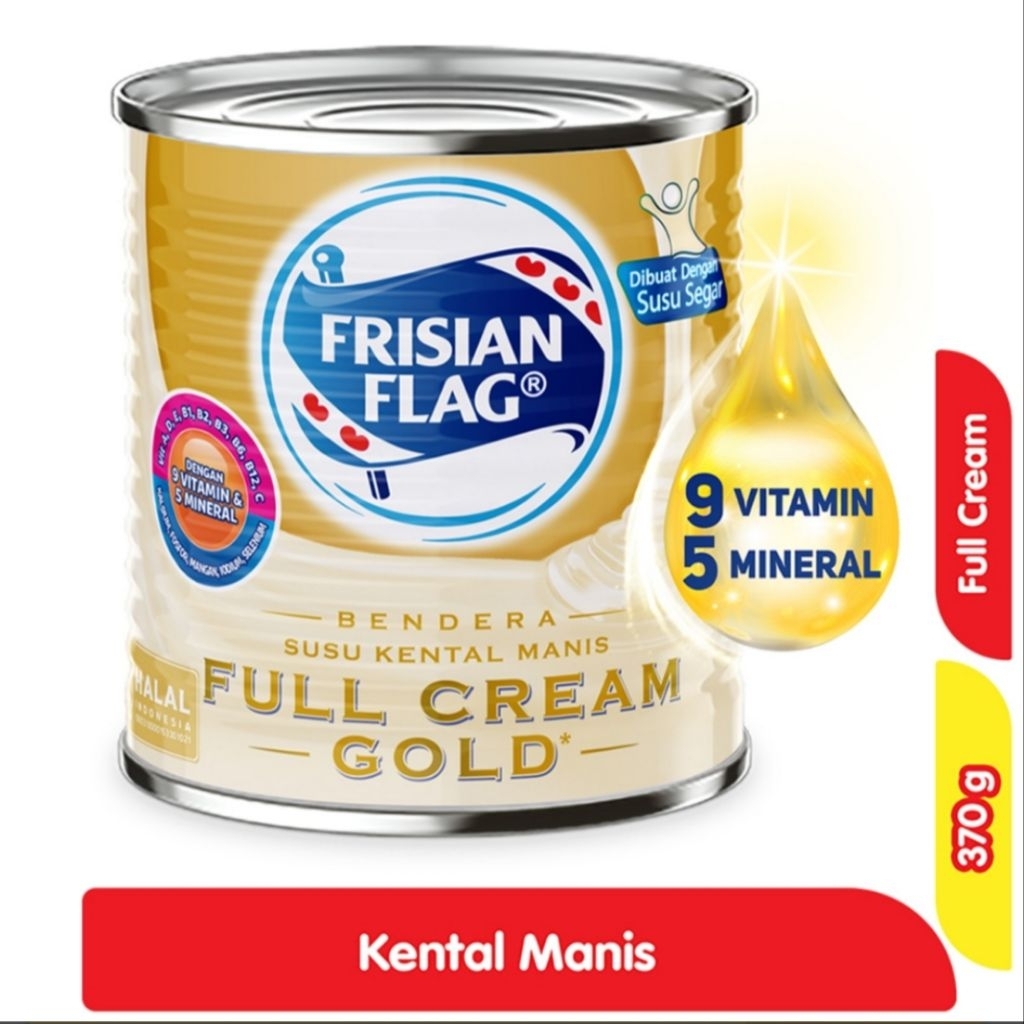 

FRISIAN FLAG KRIMER FULL CREAM GOLD KALENG 370GR