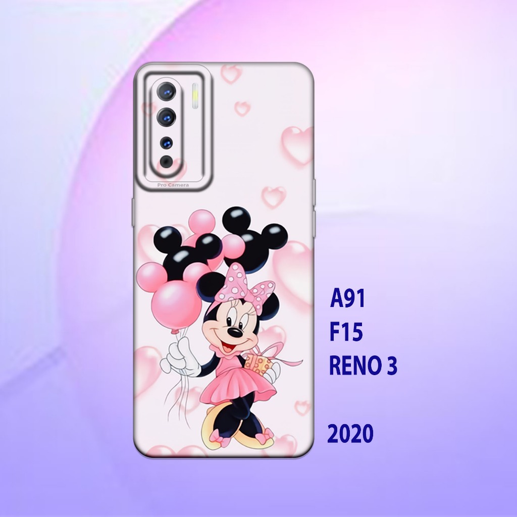 Silikon oppo A91 - oppo F15 - oppo Reno 3 _Casing case Proteksi HP bahan Lentur Tebal Hitam bening