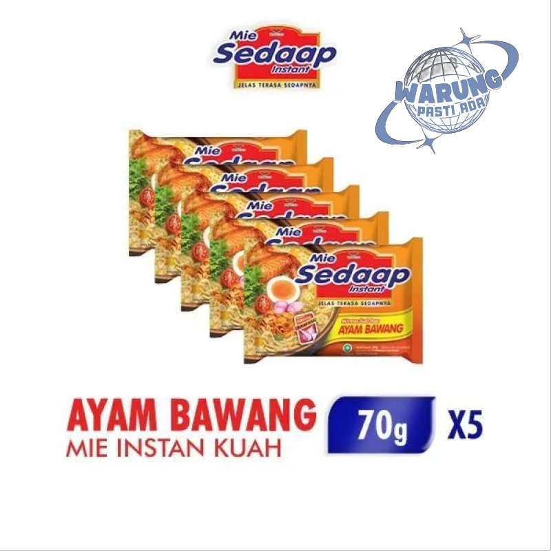 

NEW PROMO SEDAAP Ayam Bawang Makanan Instan [5 Pcs x 70 g]