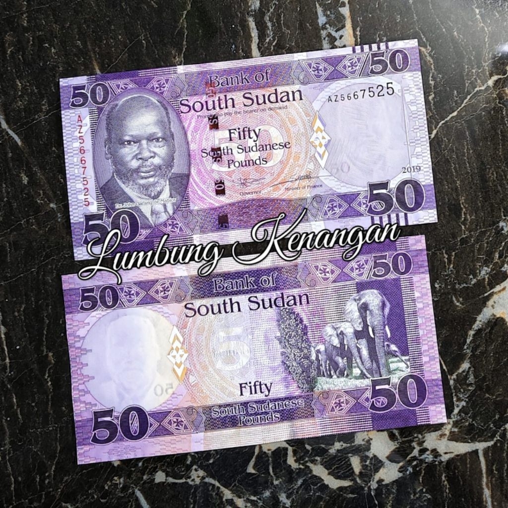 uang asing sudan Selatan 50 Pounds