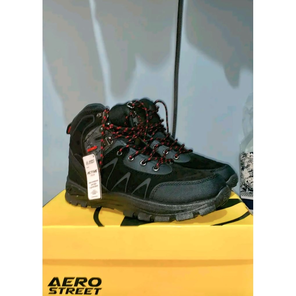 SEPATU OUTDOOR AEROSTREET ACTIVE HIGH HITAM