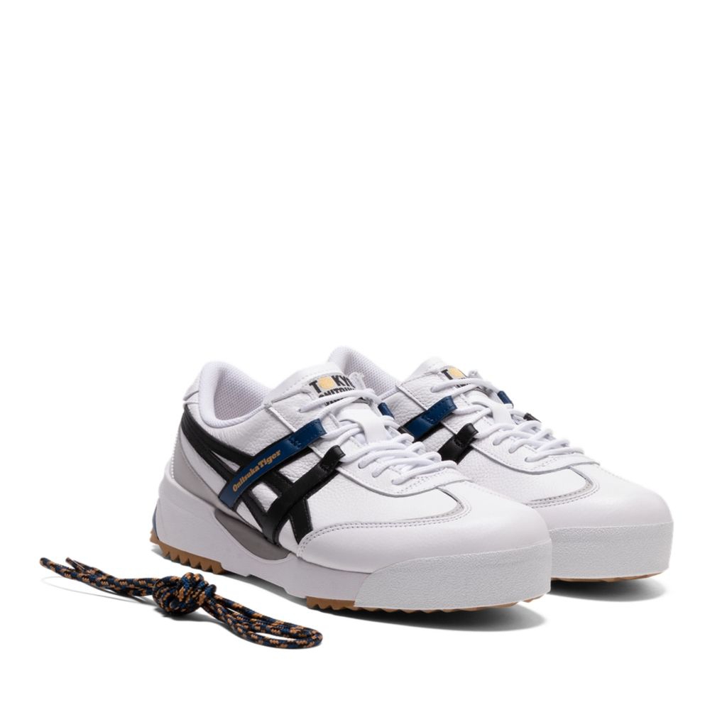 Onitsuka Tiger DELEGATION EX White Black Blue Unisex Shoes Original