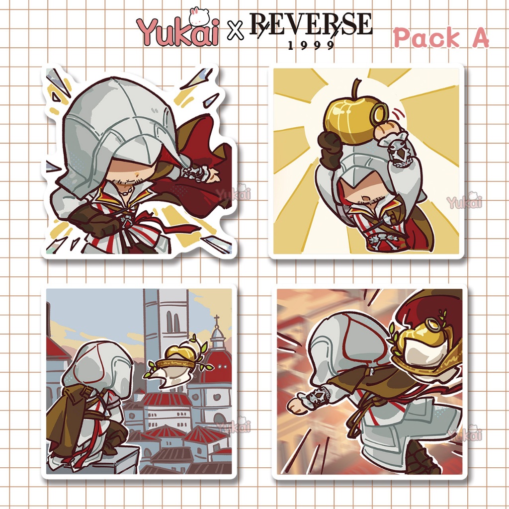 

Stiker Ezio Auditore Reverse 1999 Premium - Sticker Pack Anime Waterproof