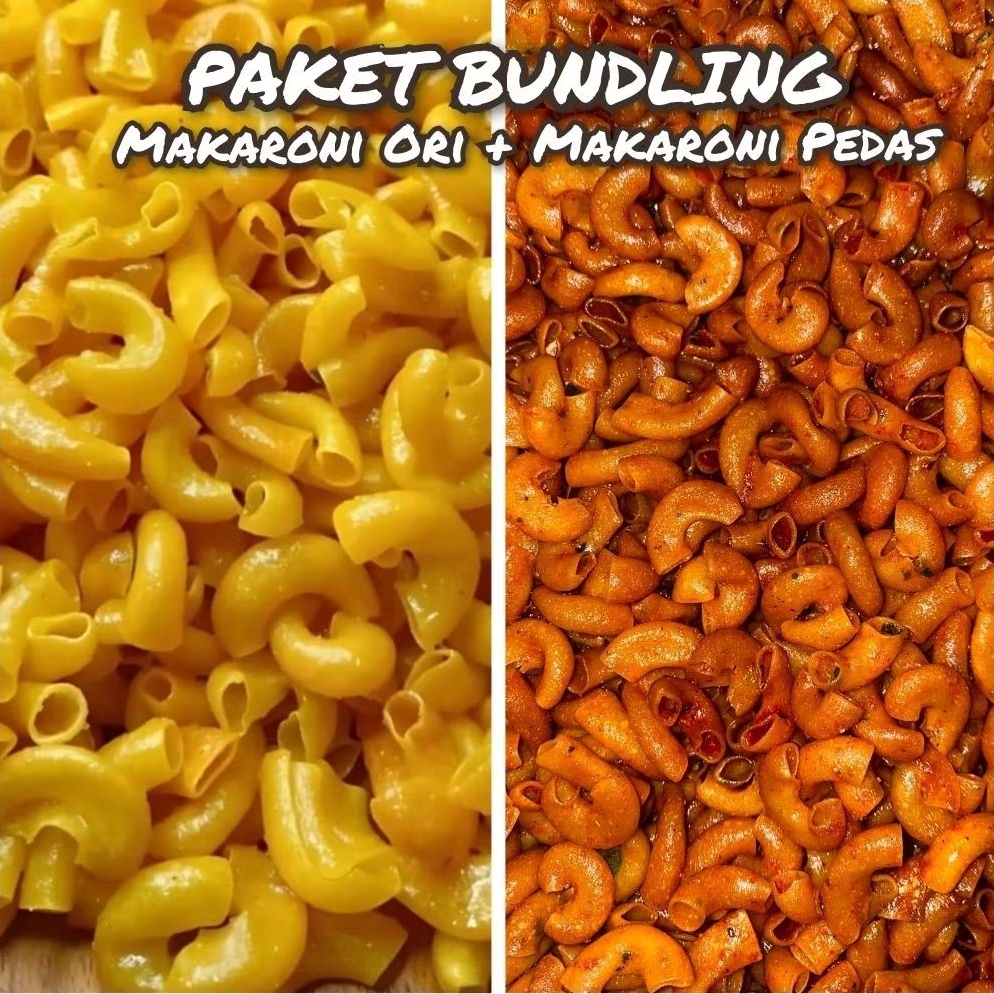 

Paket Bundling 500Gr Makaroni Pedas + 500 Gr Makaroni Original