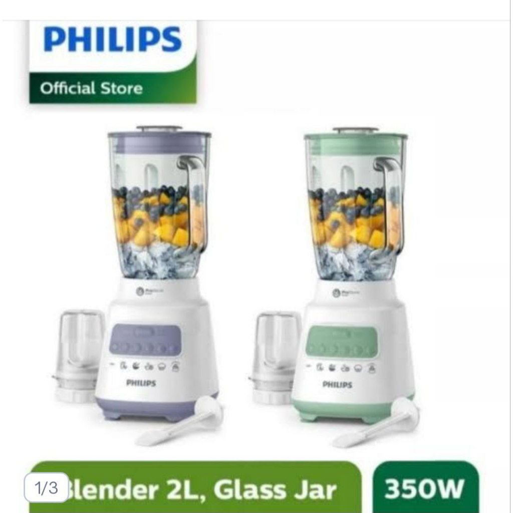 BELENDER PHILIPS HR 2222 BELENDER GLASS 2LITER 350 WATT