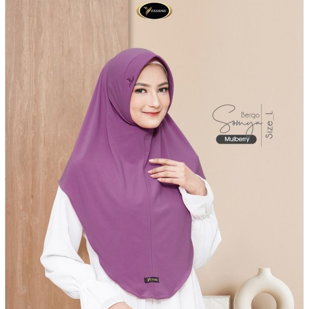 Bergo Sonya ORI by Yessana // Jilbab Instan Oval  Size M & L // Hijab Best Seller