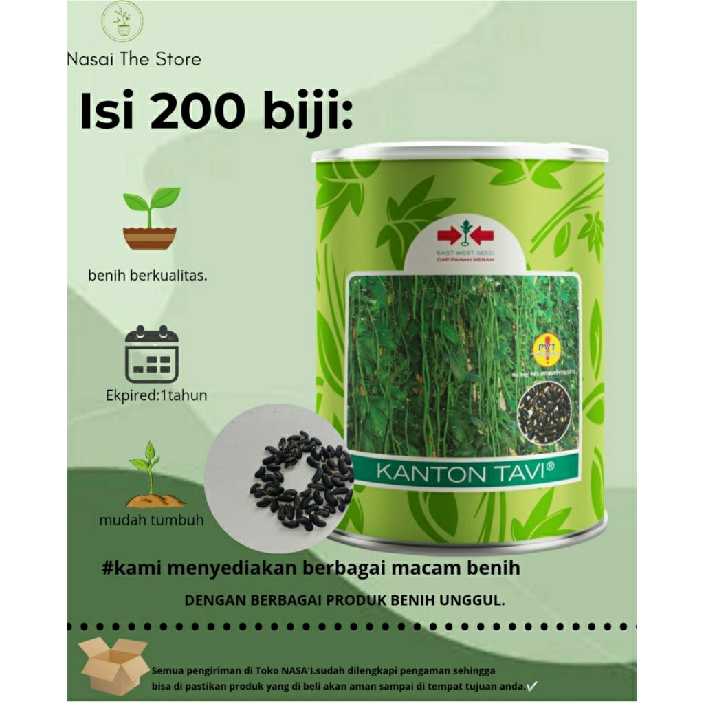

200"biji kacang panjang kanton tavi.biji hitam dan berkualitas