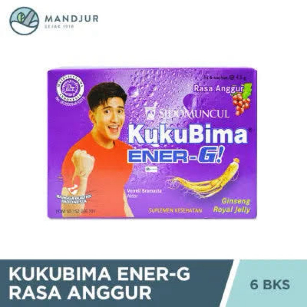 

kukubima ener-G rasa anggur box isi 6 sachet