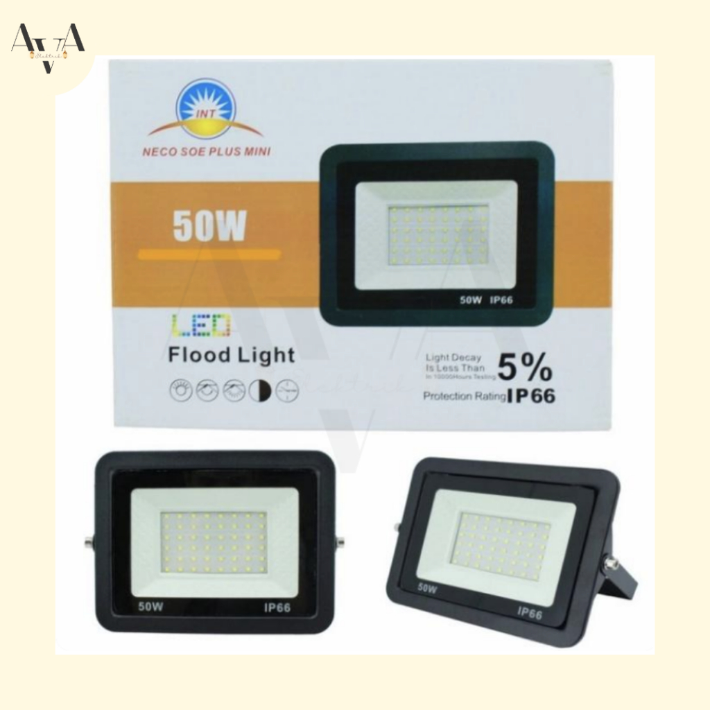 Lampu Sorot LED 50 Watt Flood Light IP66 (Garansi 1 Tahun)