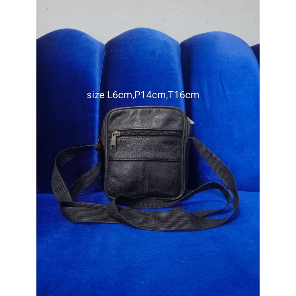 Sling bag mini/tas pinggang/cowok kulit asli