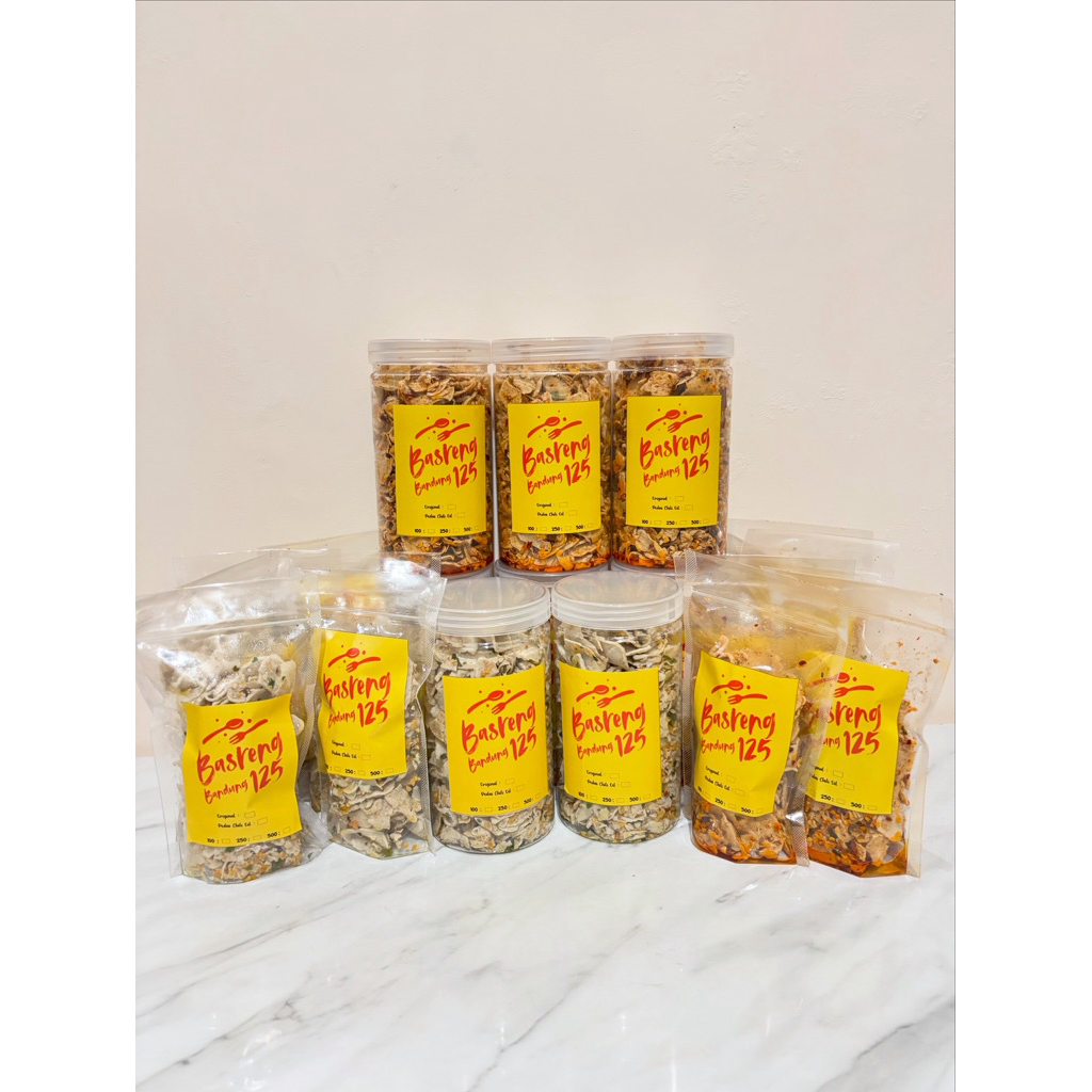 

Basreng Chili Oil tipis Pedas dan renyah 250 gram kemasan toples