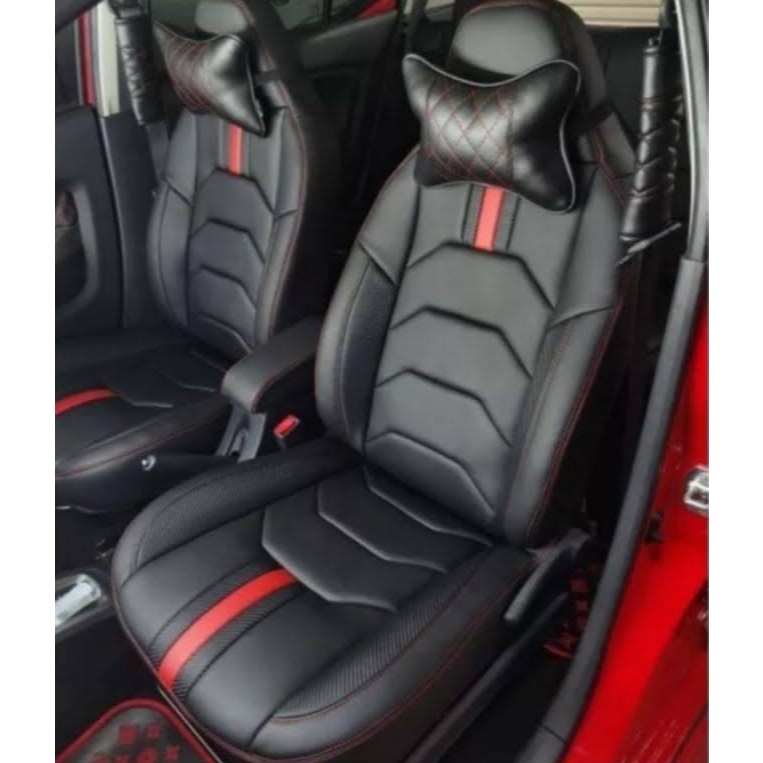 SARUNG JOK MOBIL AGYA 2014 - 2021 FULLSET 2 BARIS MYO LEATHER
