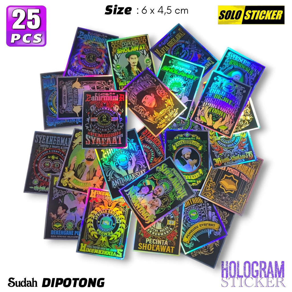 

Sticker Sholawat Hologram 25 pcs Sudah Dipotong