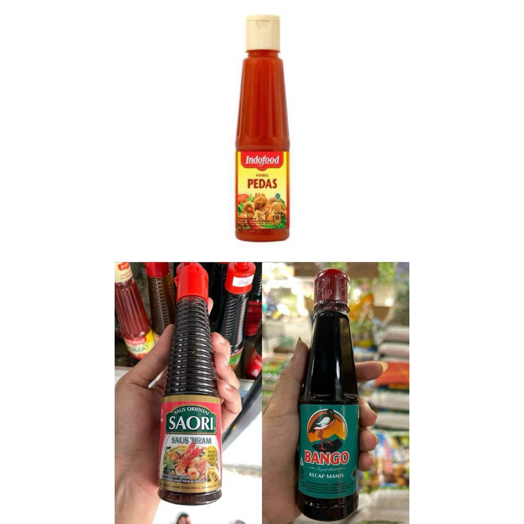 

Saori saus tiram, Saos sambal, Kecap Bango
