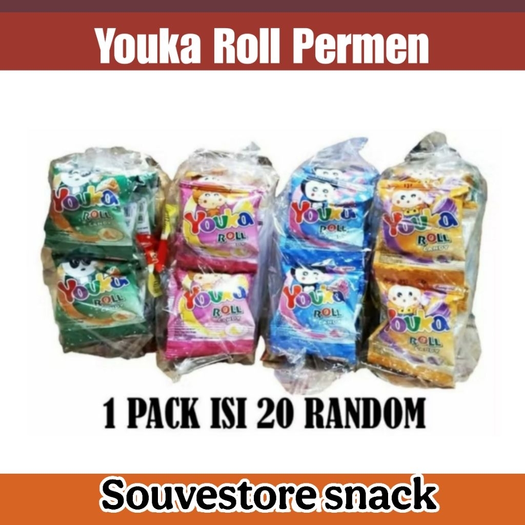 

Youka Roll Permen Lunak Youka Spaghetti Permen Lunak renceng isi 10