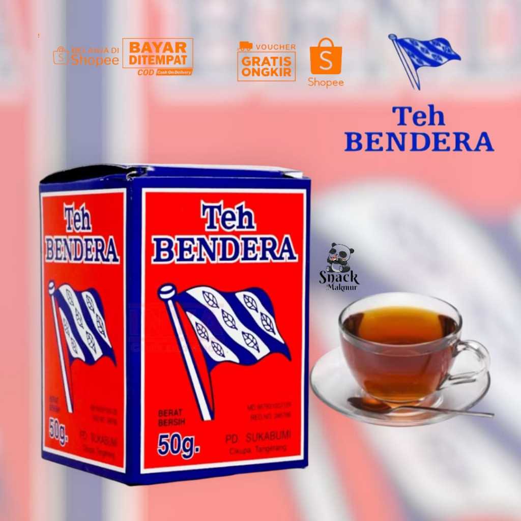

TEH BENDERA BUBUK MINUMAN TEA 50q DARI DAUN TEA ASLI INDONESIA