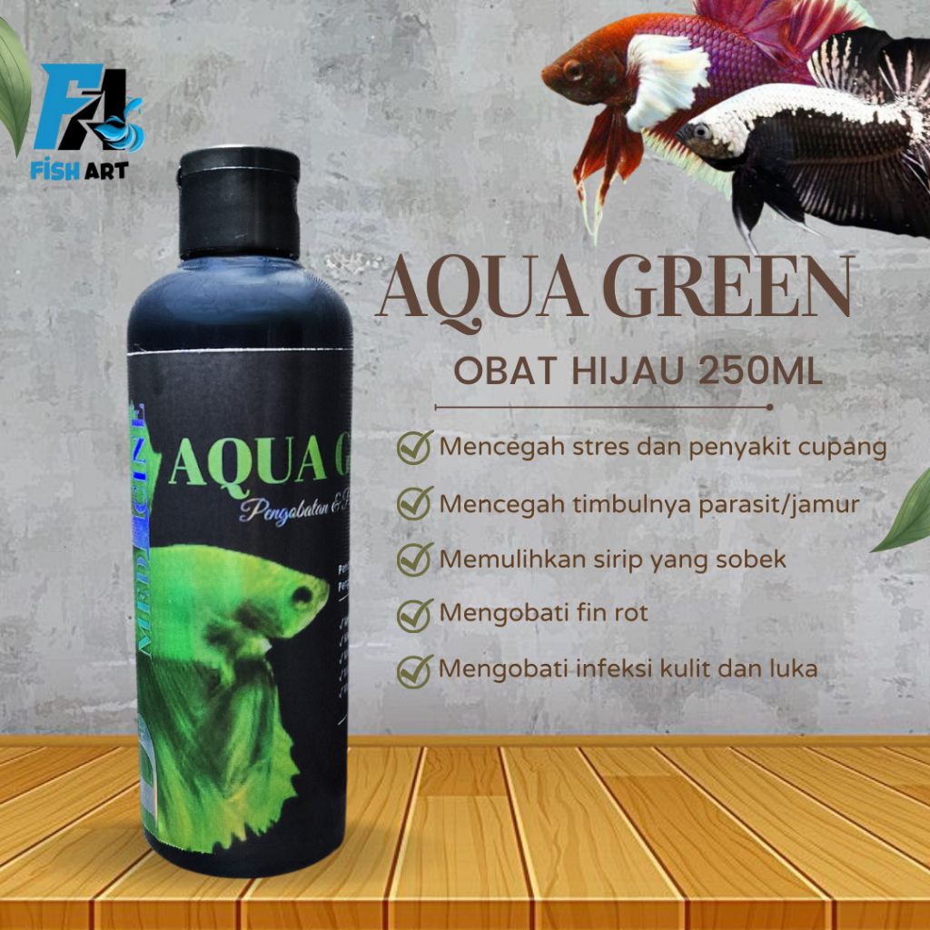 OBAT HIJAU IKAN CUPANG AQUA GREEN 250ml