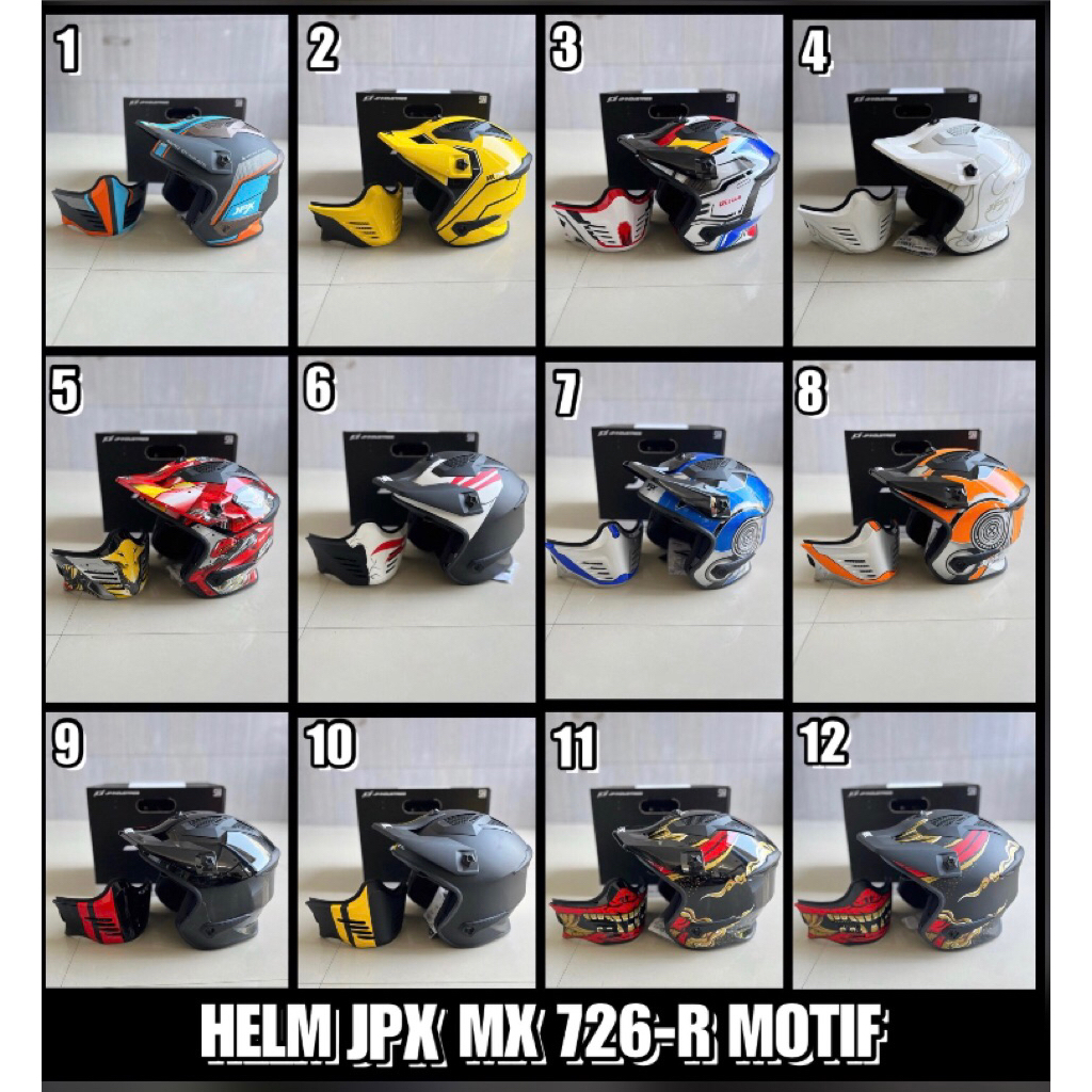helm jpx mx 726-r motif
