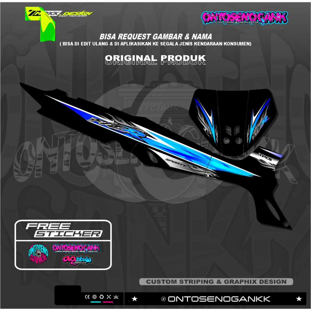 Striping Fizr Custom Fizr VARIASI Striping Fizr - Striping Fizr Full Clutch Fizr Sporty Striping F1z