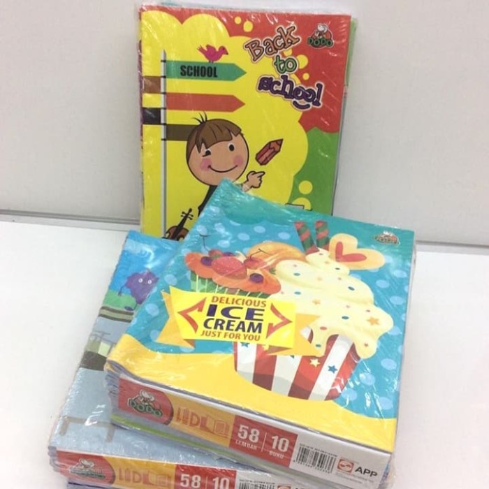 

(DAPAT 1 PAK) Buku Tulis DODO isi 58 Lembar