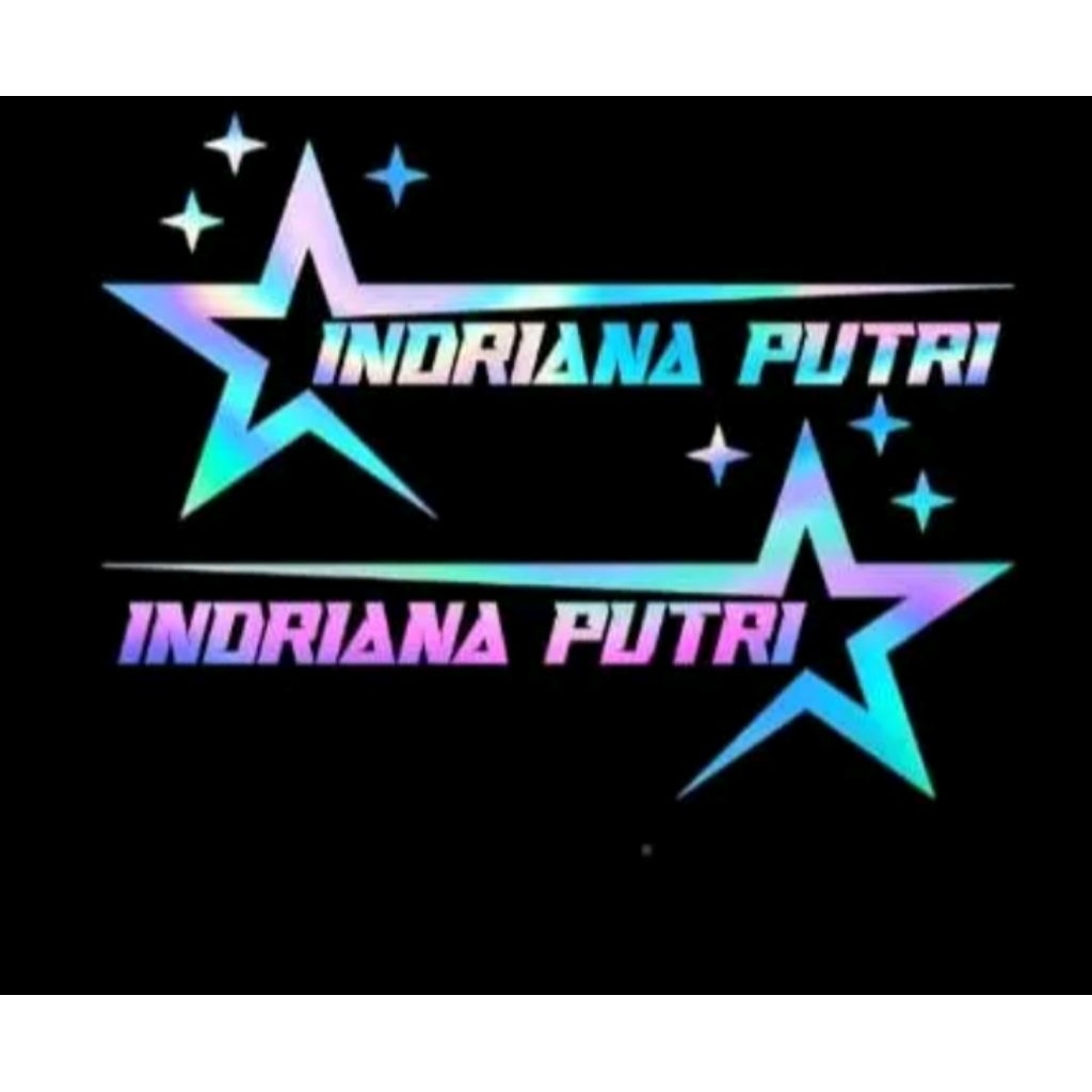 

stiker cutting bintang custom nama kamu satu pasang