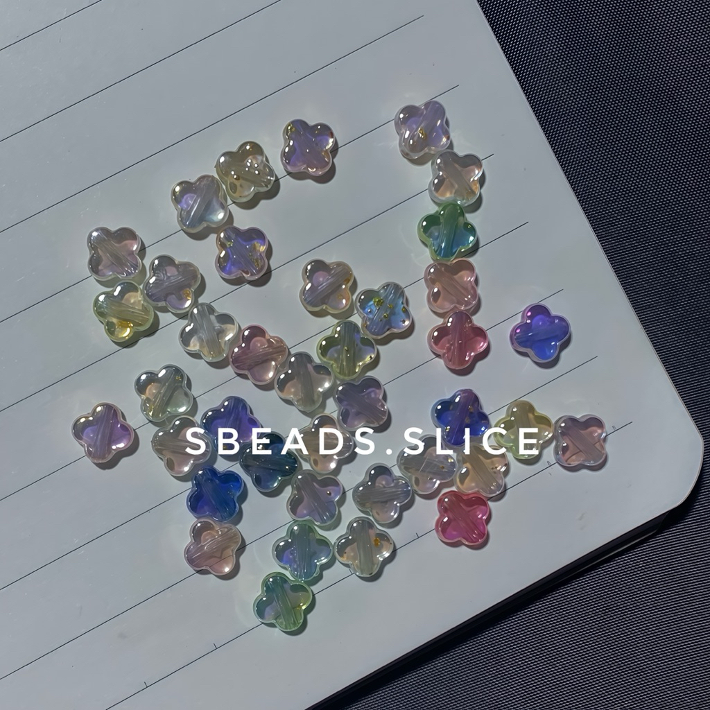 Manik Ding Yi Bentuk Clover 8mm | Ding Yi Beads