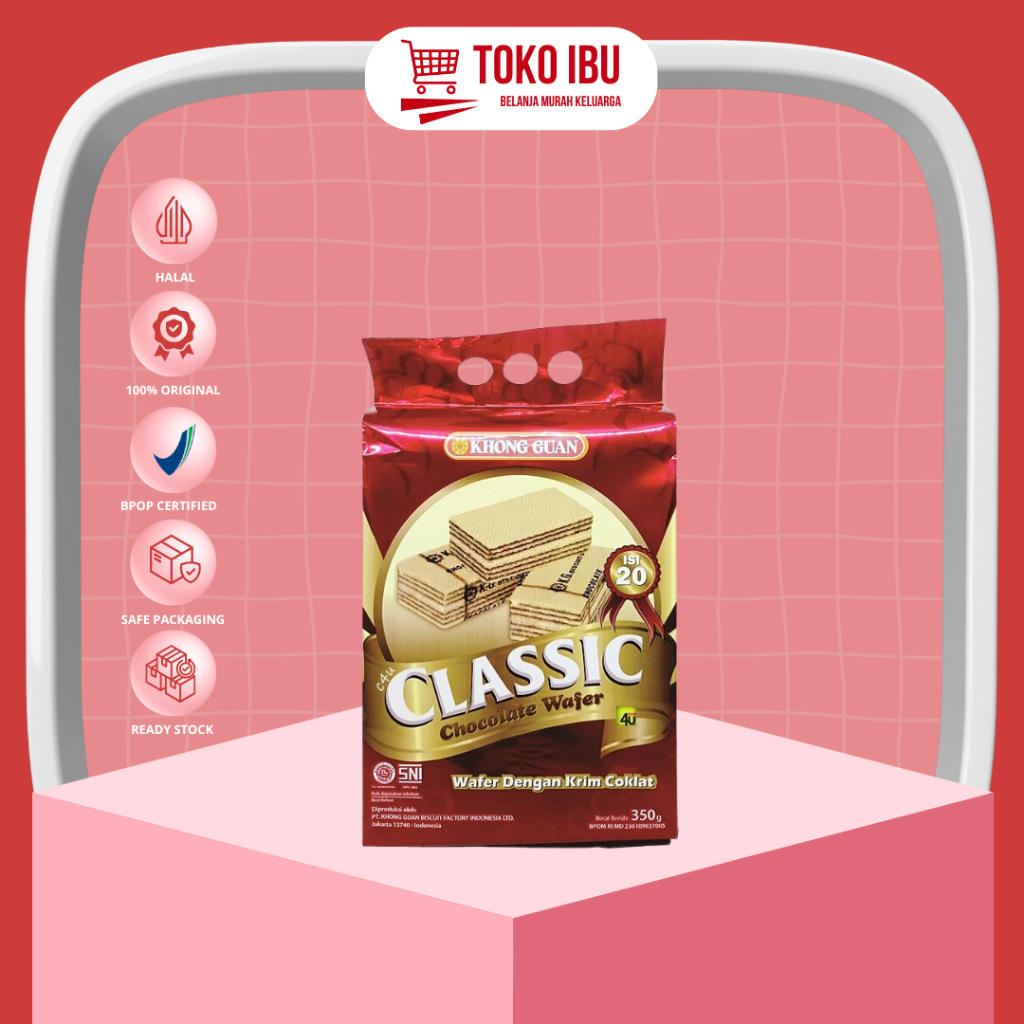 

Sisa 3Khong Guan - CLASSIC Chocolate Wafer - 350 gr Wafer Chocolate