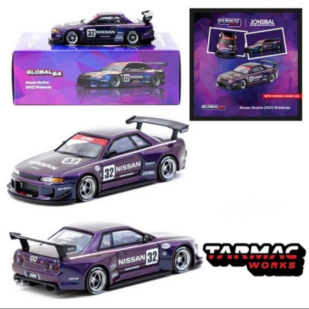 Diecast Tarmac Works 1:64 Nissan Skyline GTR R32 Wide body T64G-061-MP