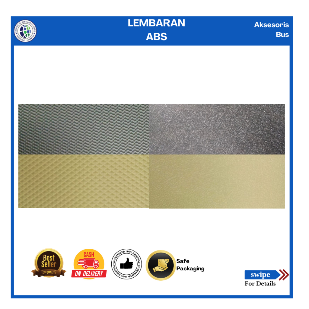 Lembaran ABS bus/ABS Plastik Sheet 1,5mm x 1220mm x 2440mm