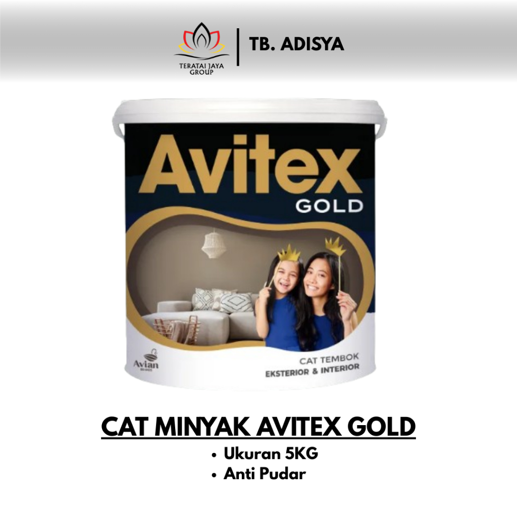 Cat Avitex Gold AVIAN/CAT TEMBOK DINDING LUAR DAN DALAM/CAT INTERIOR DAN EKSTERIOR